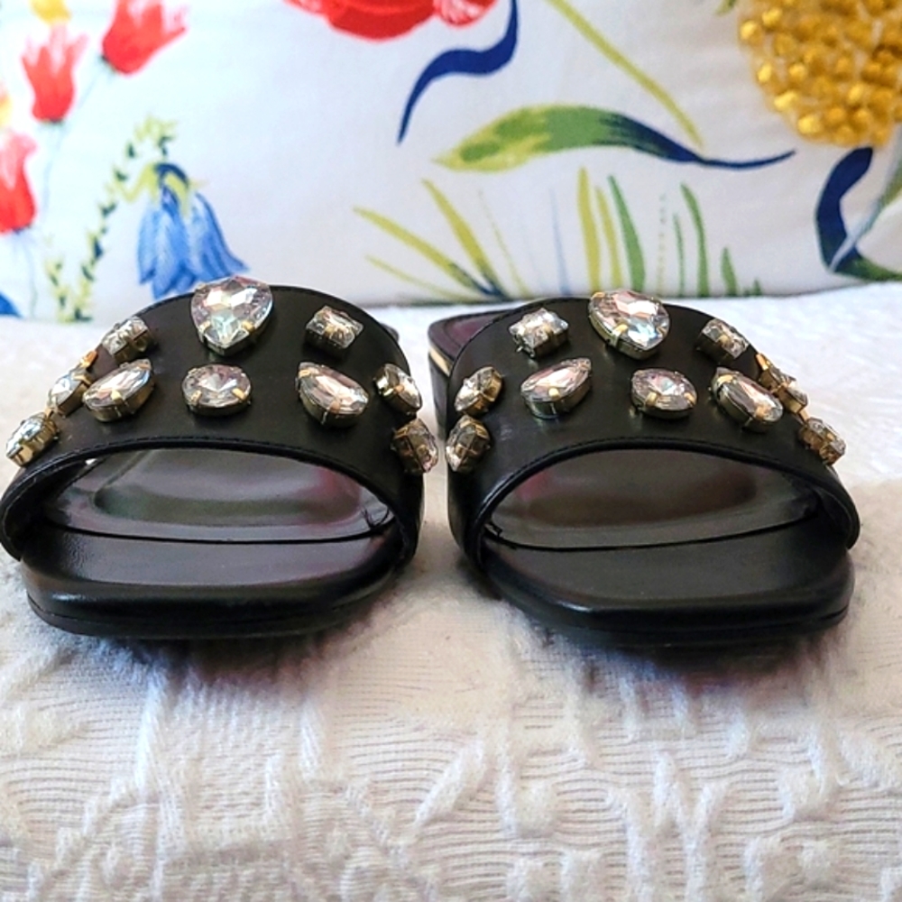 Juicy 🤩 couture black with rhine stone mules size 6.5 - Picture 3 of 8